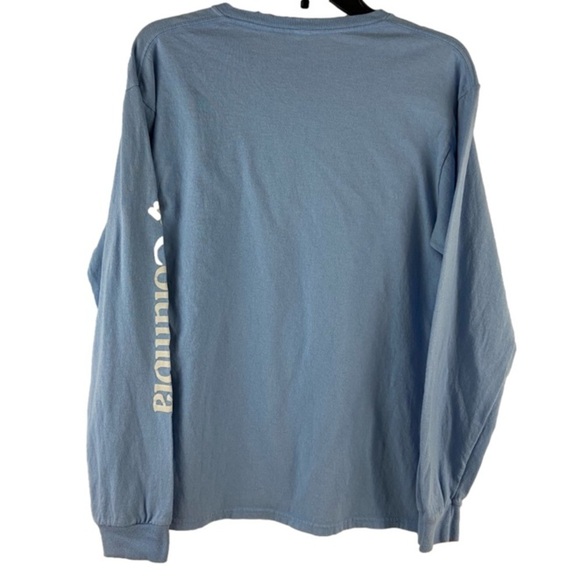 Columbia Light Blue Long Sleeve Cotton Tee Men’s Size Medium - Picture 2 of 5